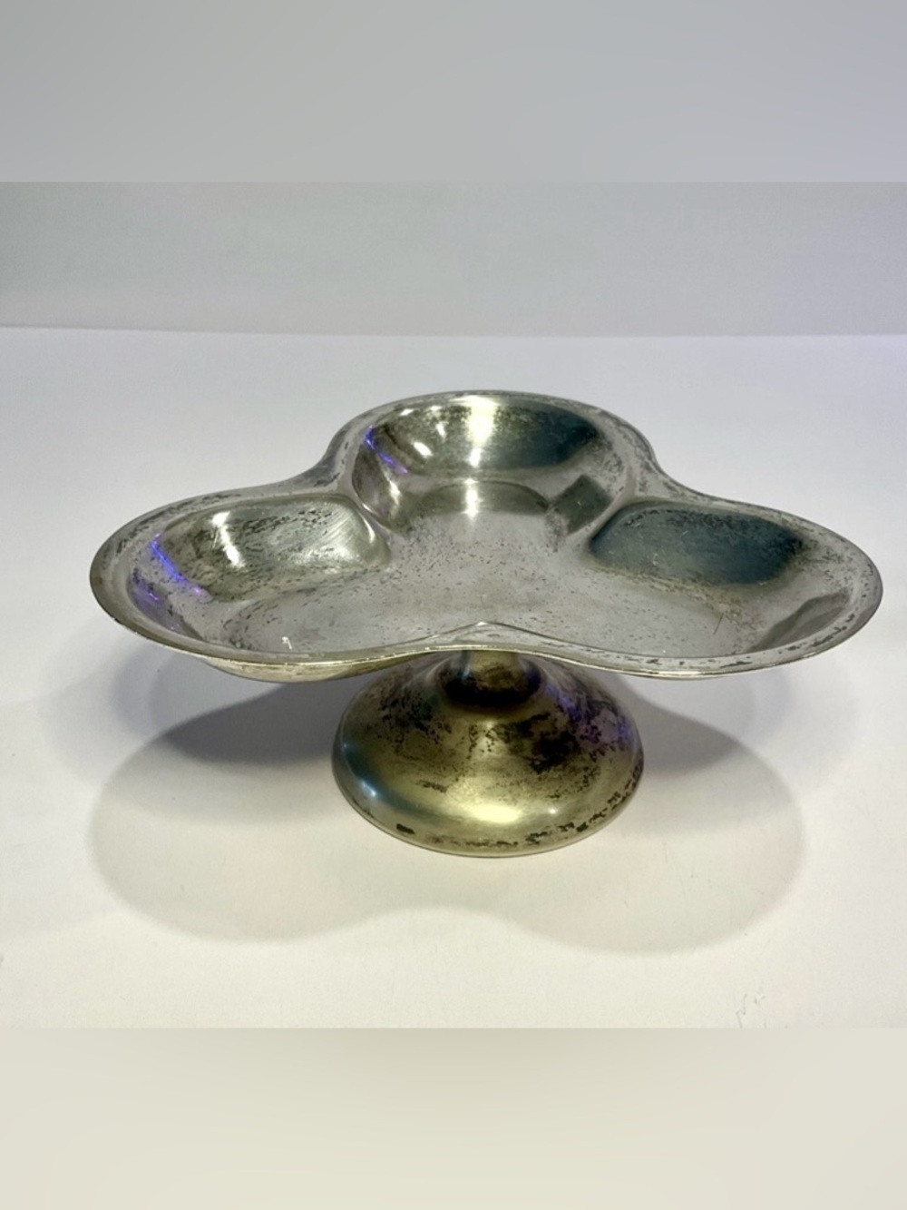 Antique Grandall Pettee Co NY #16 Silverplate Triple Ice Cream Bowl Dish Rare